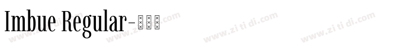 Imbue Regular字体转换